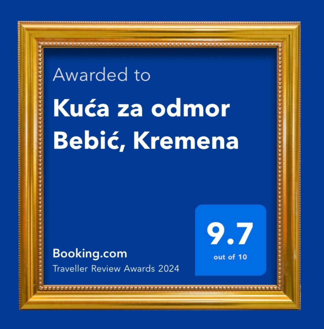 Villa Kuca Za Odmor Bebic, Kremena à Klek Extérieur photo